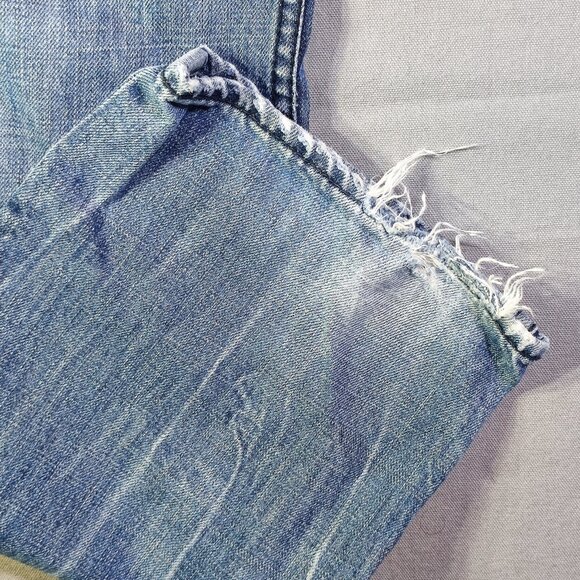 Buffalo jeans Six authentic men's size 31x32 hard washed blue frayed distressed - Picture 10 of 14
